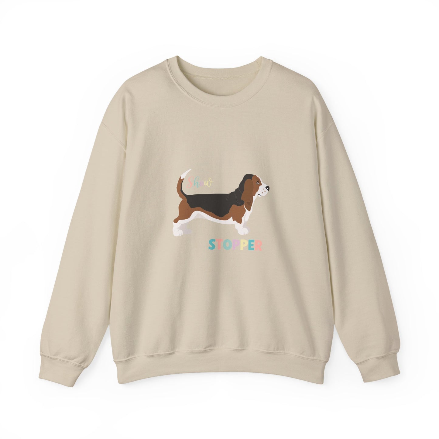 Basset Hound Dog Unisex Heavy Blend Crewneck Sweatshirt
