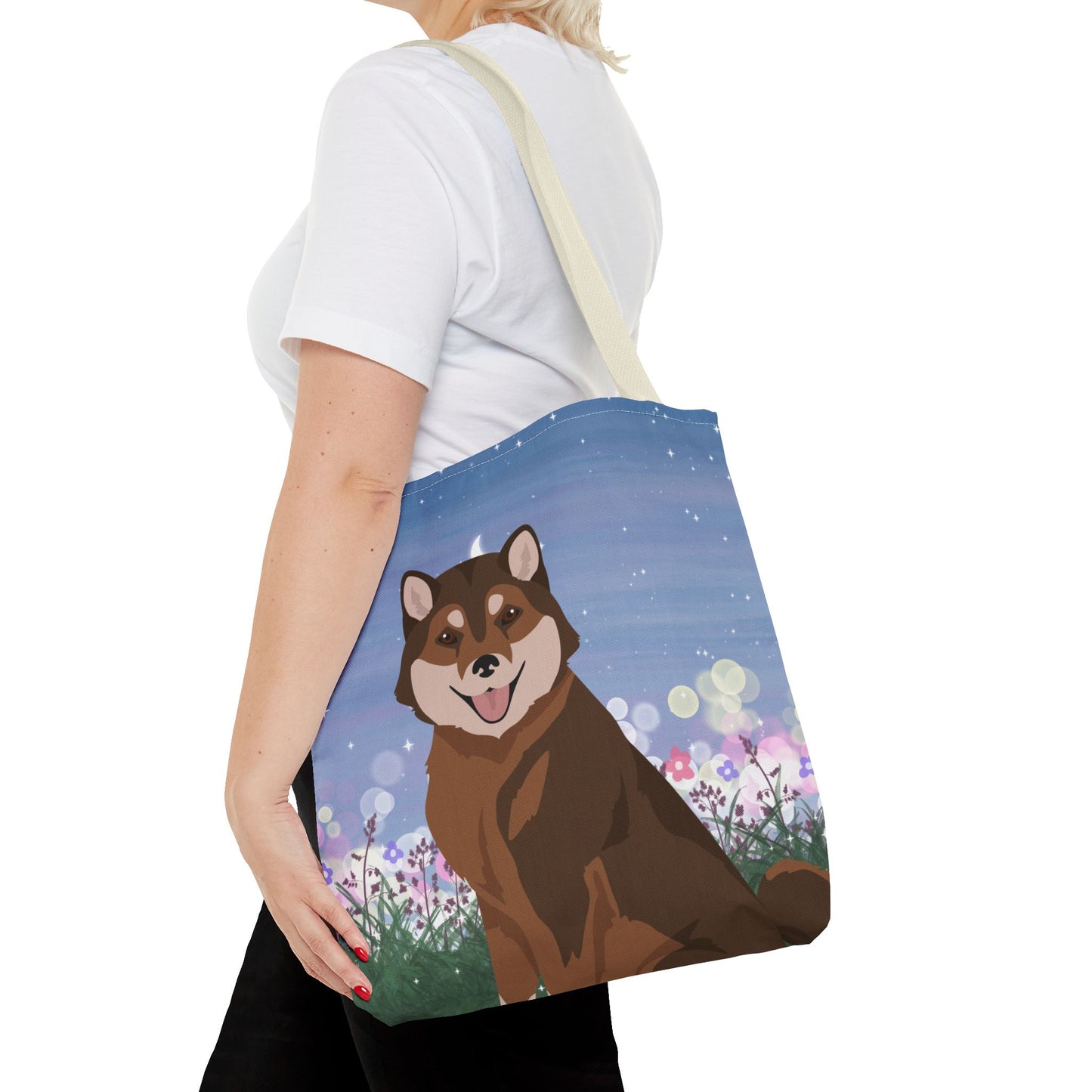 Hokkaido Dog Tote Bag 16x16