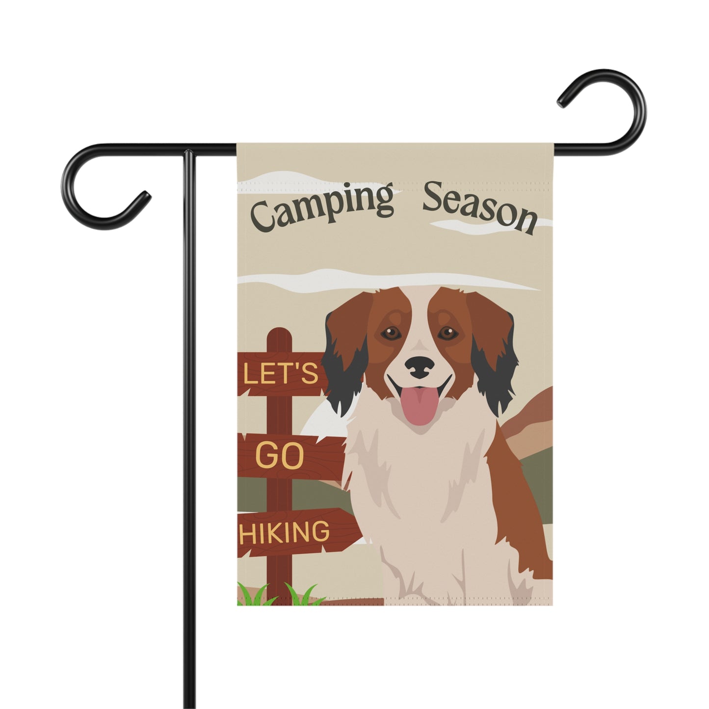 Kooikerhondje Dog Camping Garden Flag