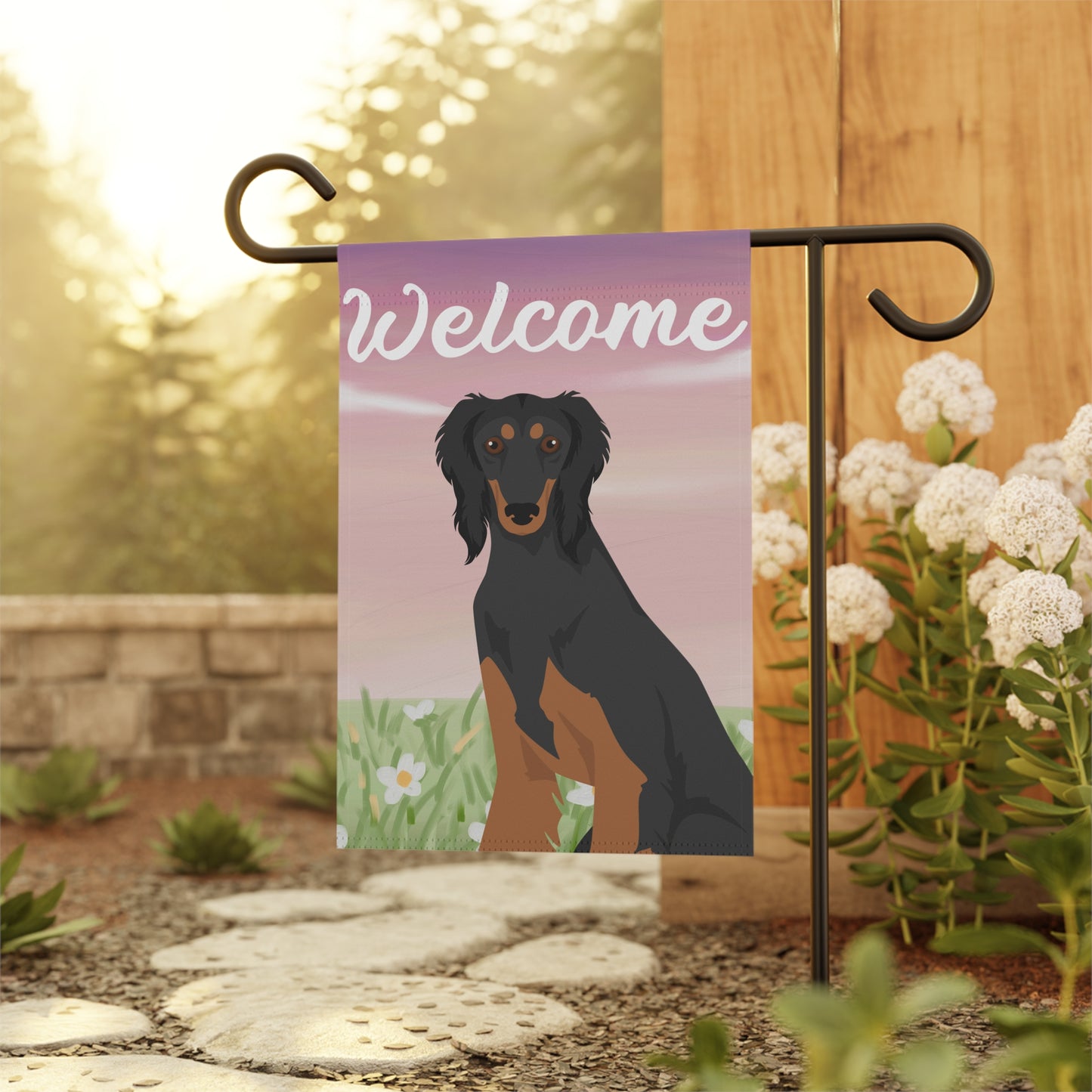 Saluki Dog Welcome Garden Flag