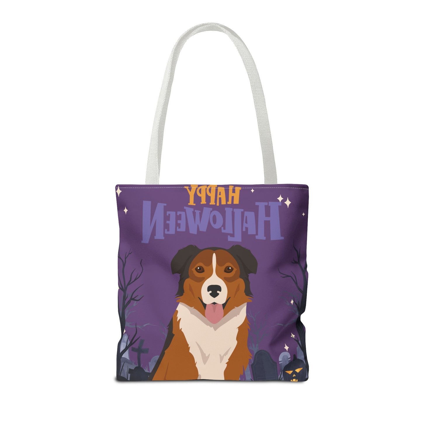 English Shepherd Dog Happy Halloween Tote Bag 16x16