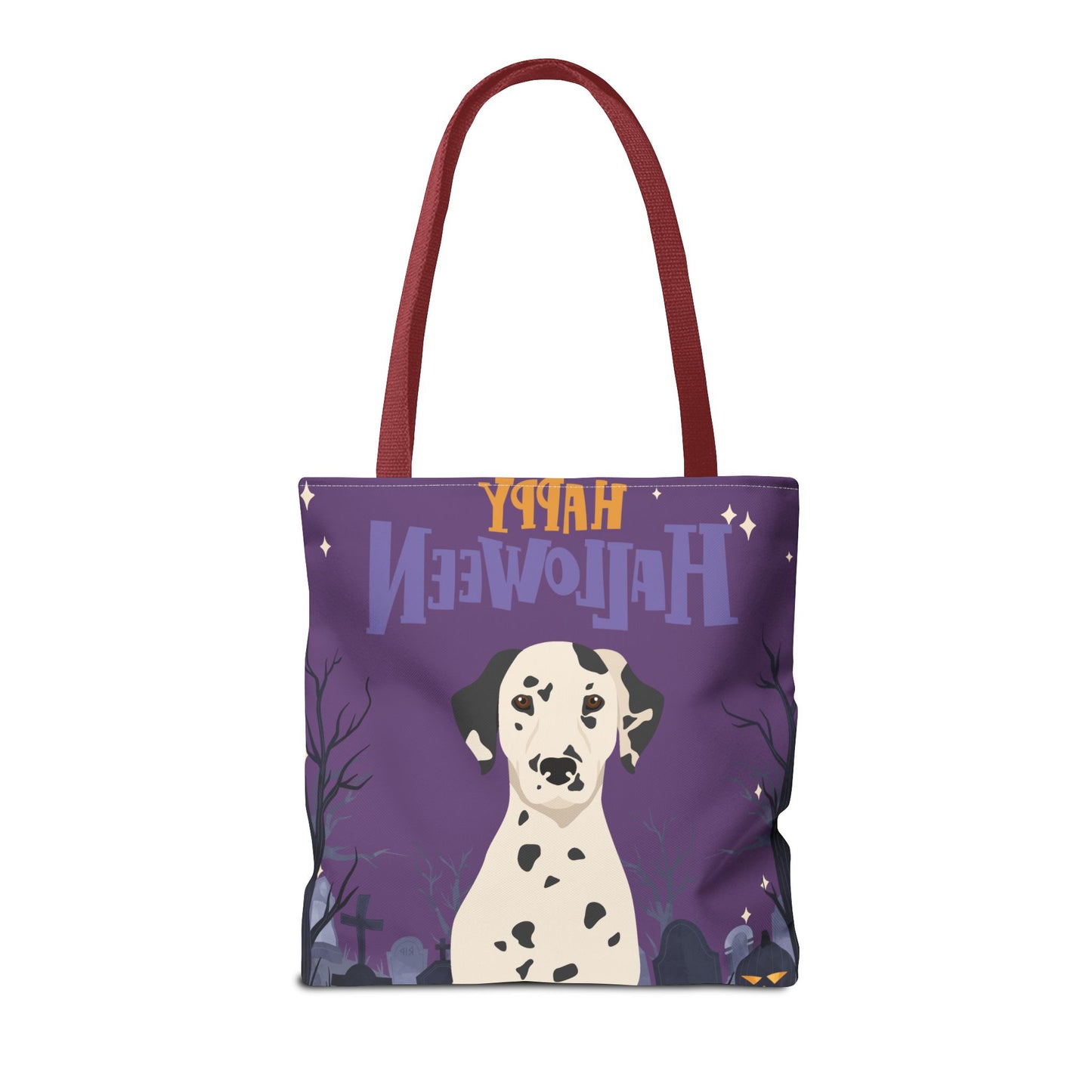 Dalmatian Dog Happy Halloween Tote Bag 16x16