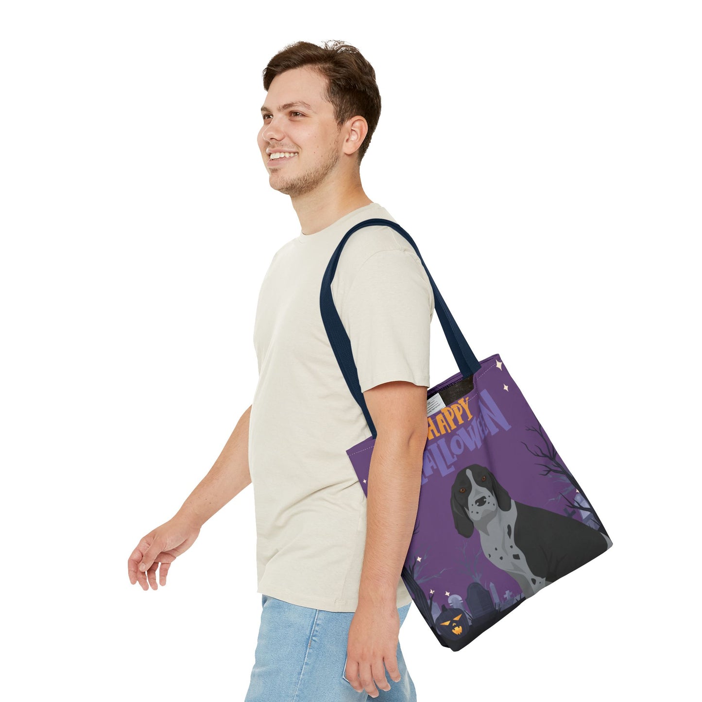 American English Coonhound Dog Happy Halloween Tote Bag 16x16