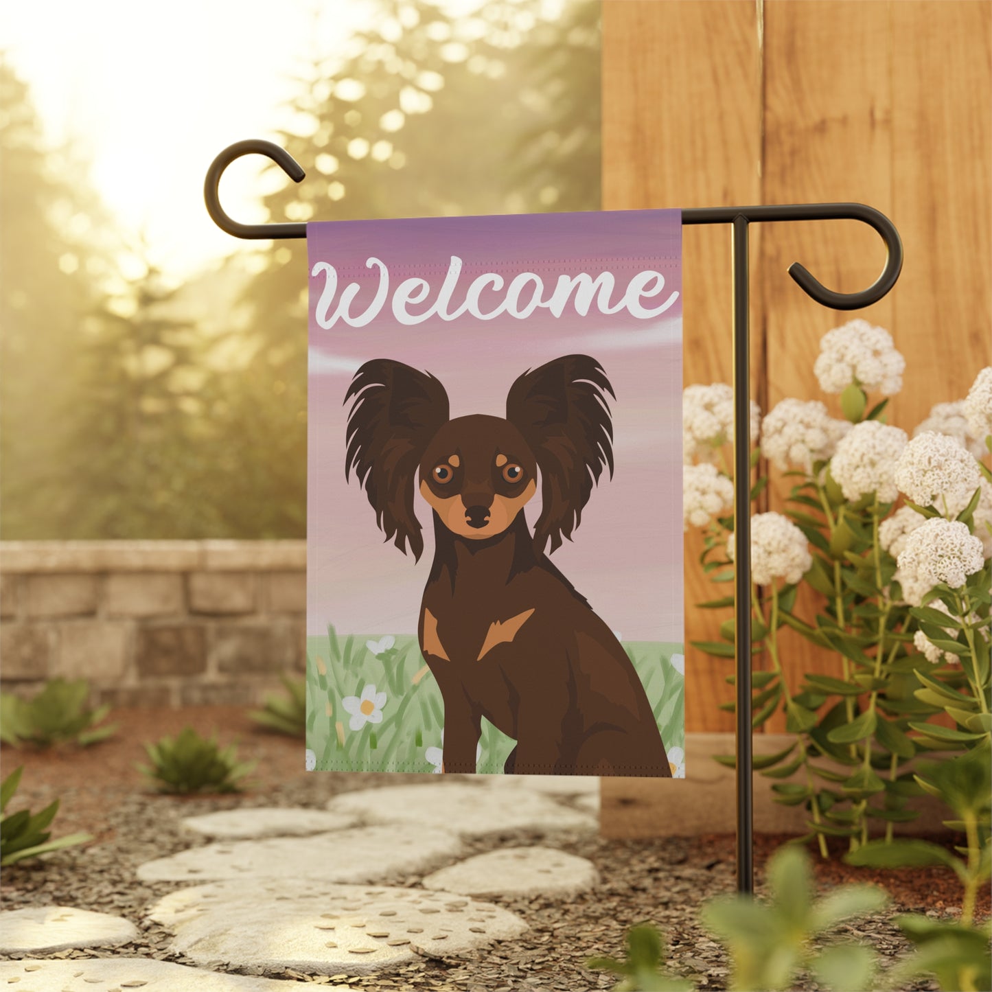 Russian Toy Dog Welcome Garden Flag