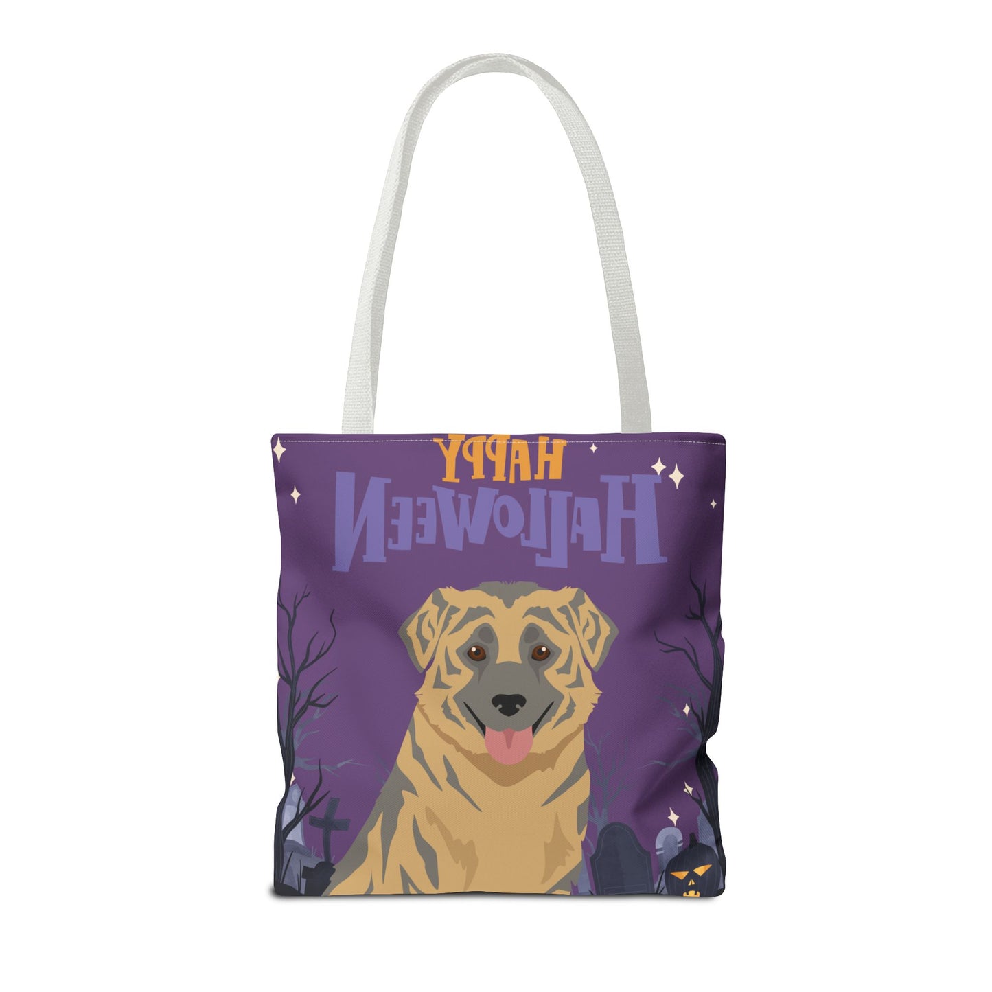 Aidi Dog Happy Halloween Tote Bag 16x16