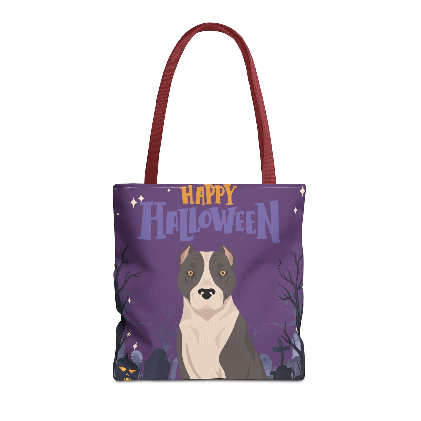 American Staffordshire Terrier Dog Happy Halloween Tote Bag 16x16