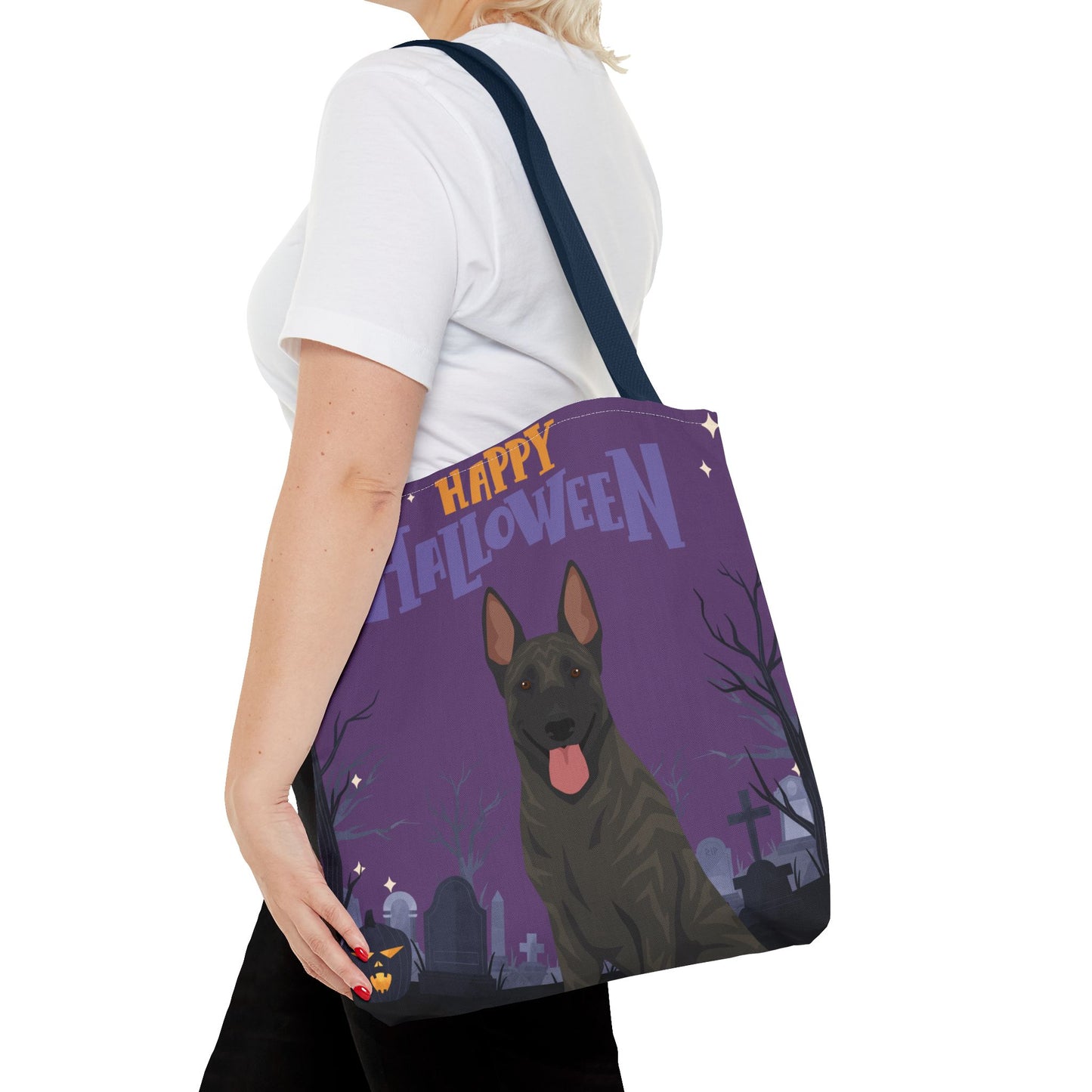 Dutch Shepherd Dog Happy Halloween Tote Bag 16x16