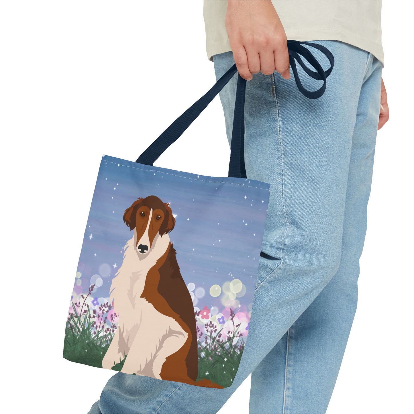 Borzoi Dog Tote Bag 13x13