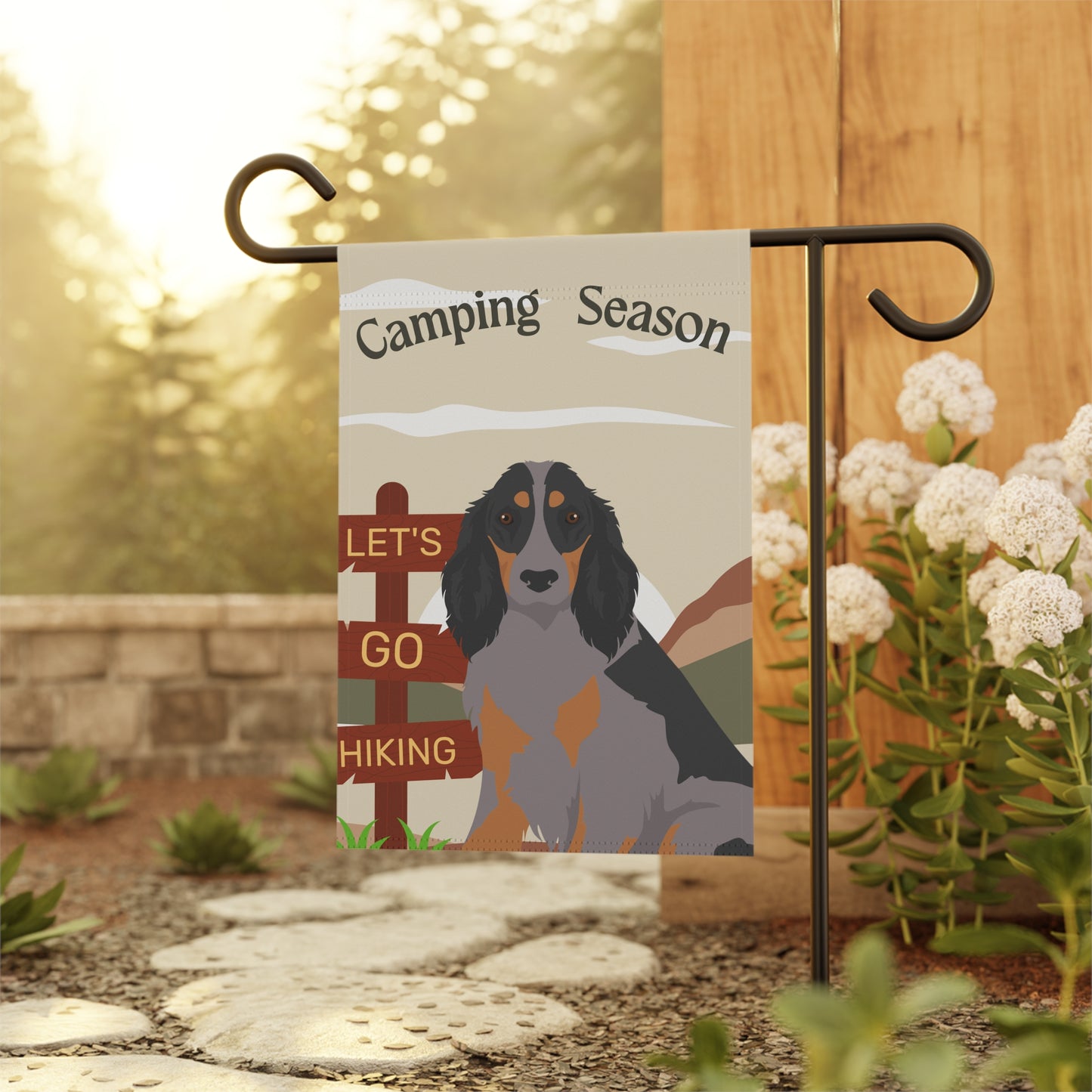 Picardy Spaniel Dog Camping Garden Flag