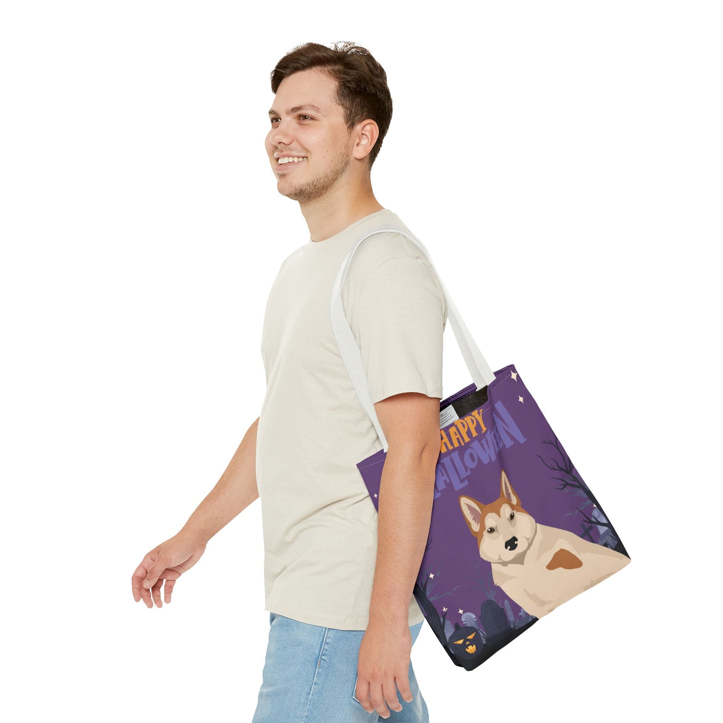 East Siberian Laika Dog Happy Halloween Tote Bag 16x16