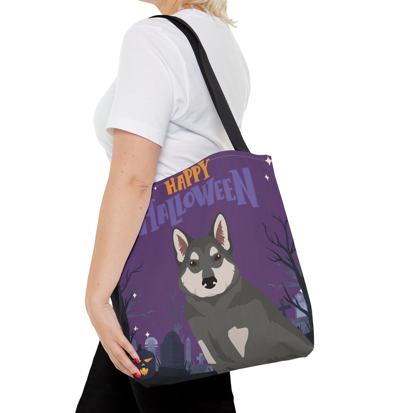 East Siberian Laika Dog Happy Halloween Tote Bag 16x16