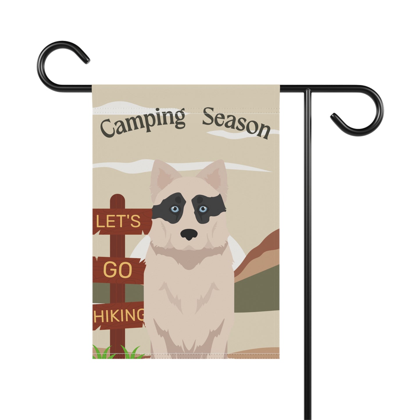 Yakutian Laika Dog Camping Garden Flag