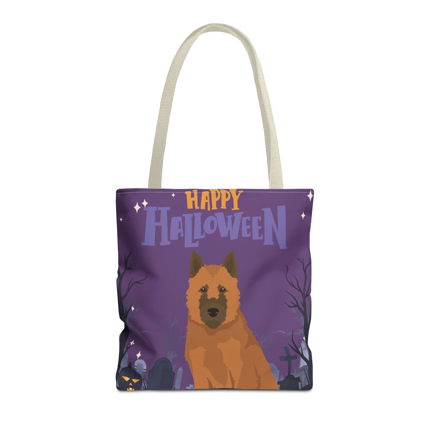 Belgain Laekenois Dog Happy Halloween Tote Bag 16x16
