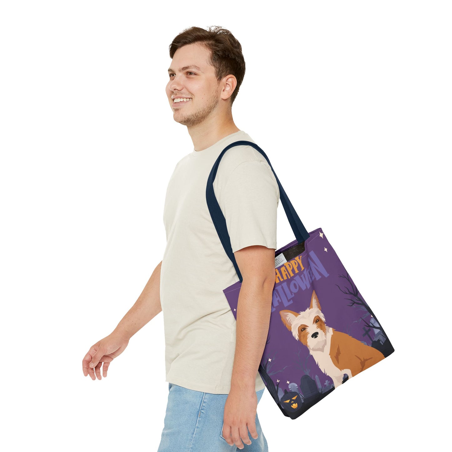 Portuguese Podengo Dog Happy Halloween Tote Bag 16x16