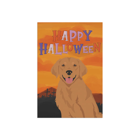 Golden Retriever Dog Halloween Garden Flag