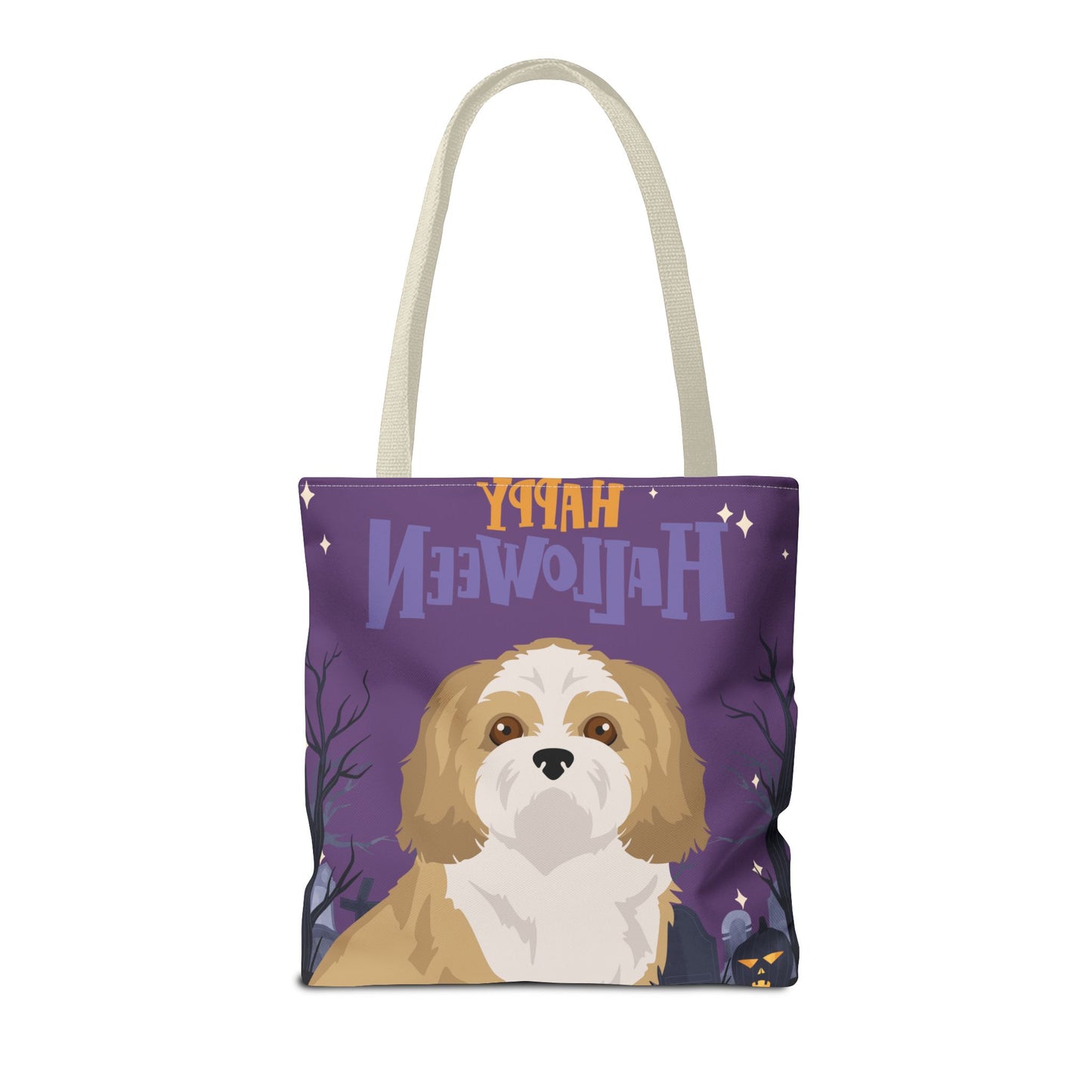 Shih Tzu Dog Happy Halloween Tote Bag 16x16