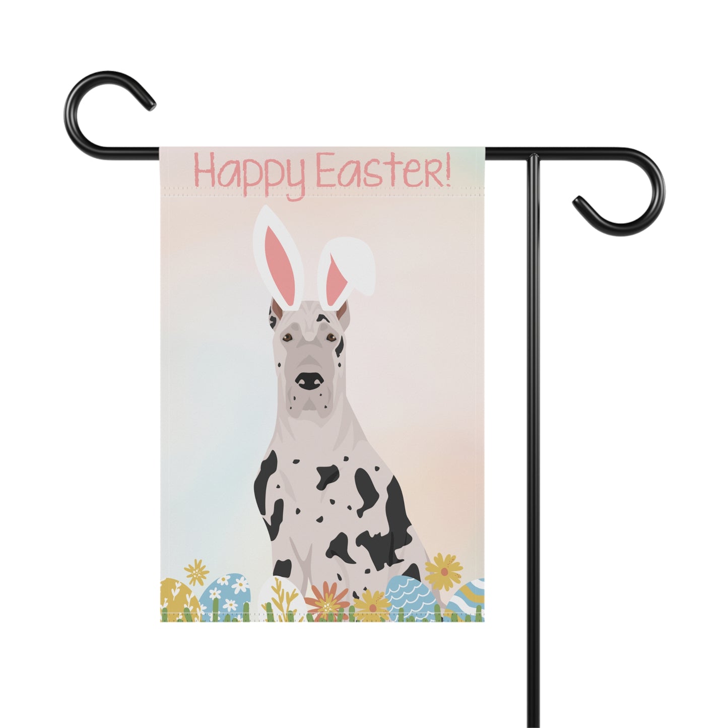 Great Dane Dog Happy Easter Garden Flag