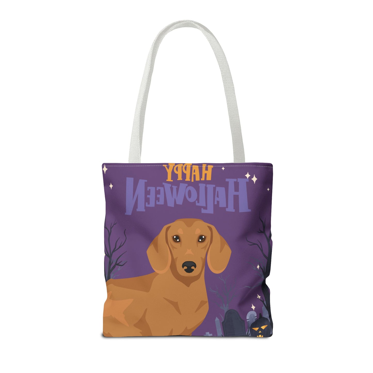 Dachshund Dog Happy Halloween Tote Bag 16x16