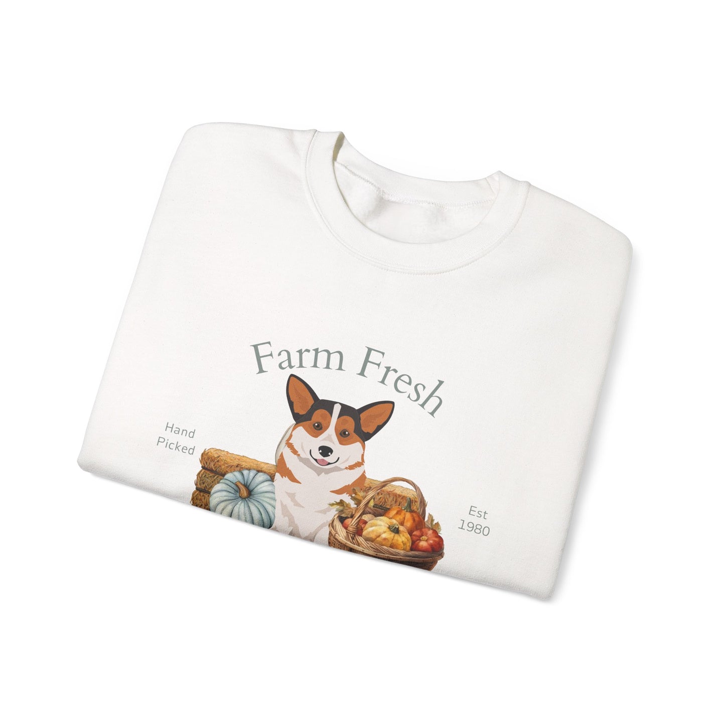 Pembroke Welsh Corgi Dog Fall Farm Fresh Unisex Heavy Blend Crewneck Sweatshirt