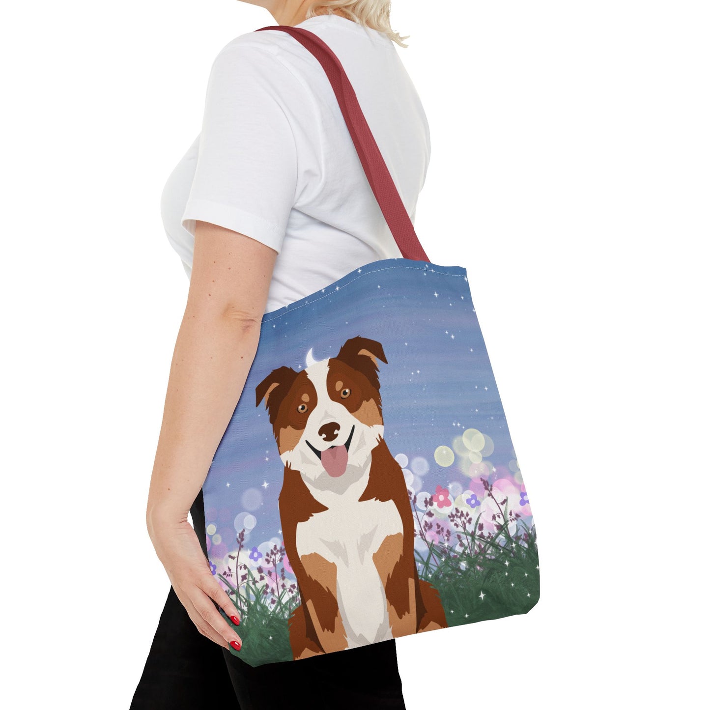 Border Collie Dog Tote Bag 16x16