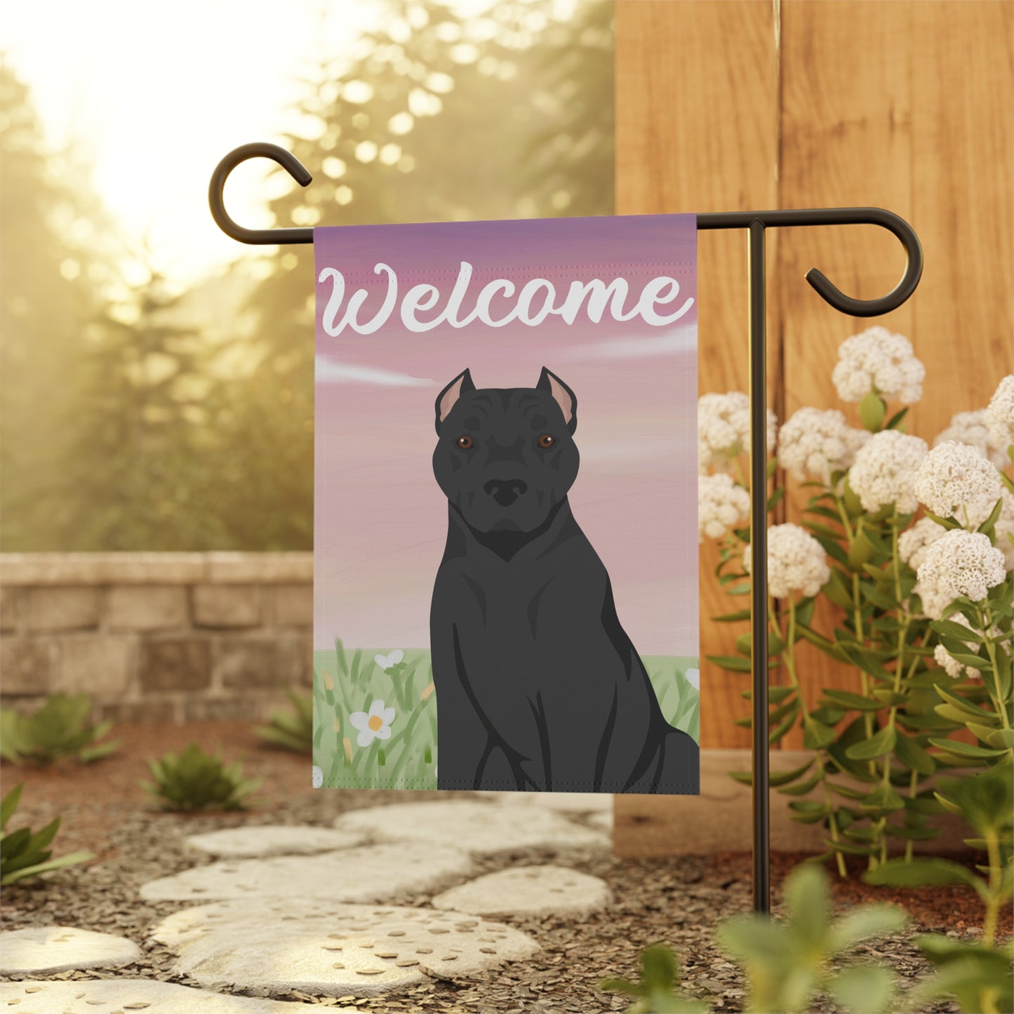 American Staffordshire Terrier Dog Welcome Garden Flag