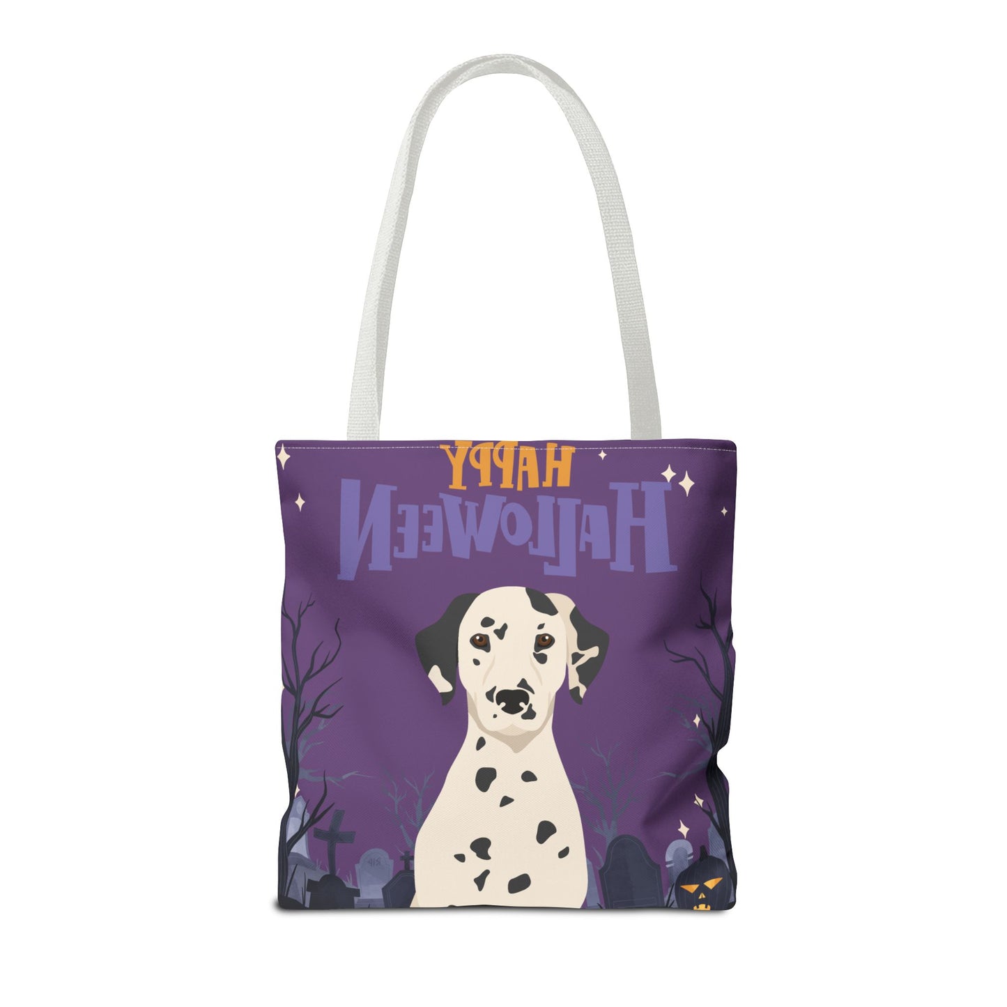 Dalmatian Dog Happy Halloween Tote Bag 16x16