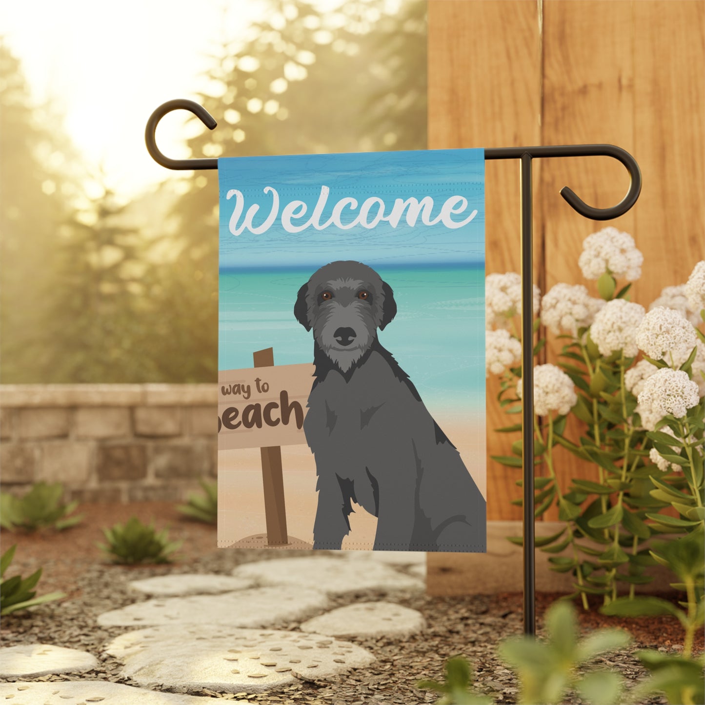 Scottish Deerhound Dog Garden Flag