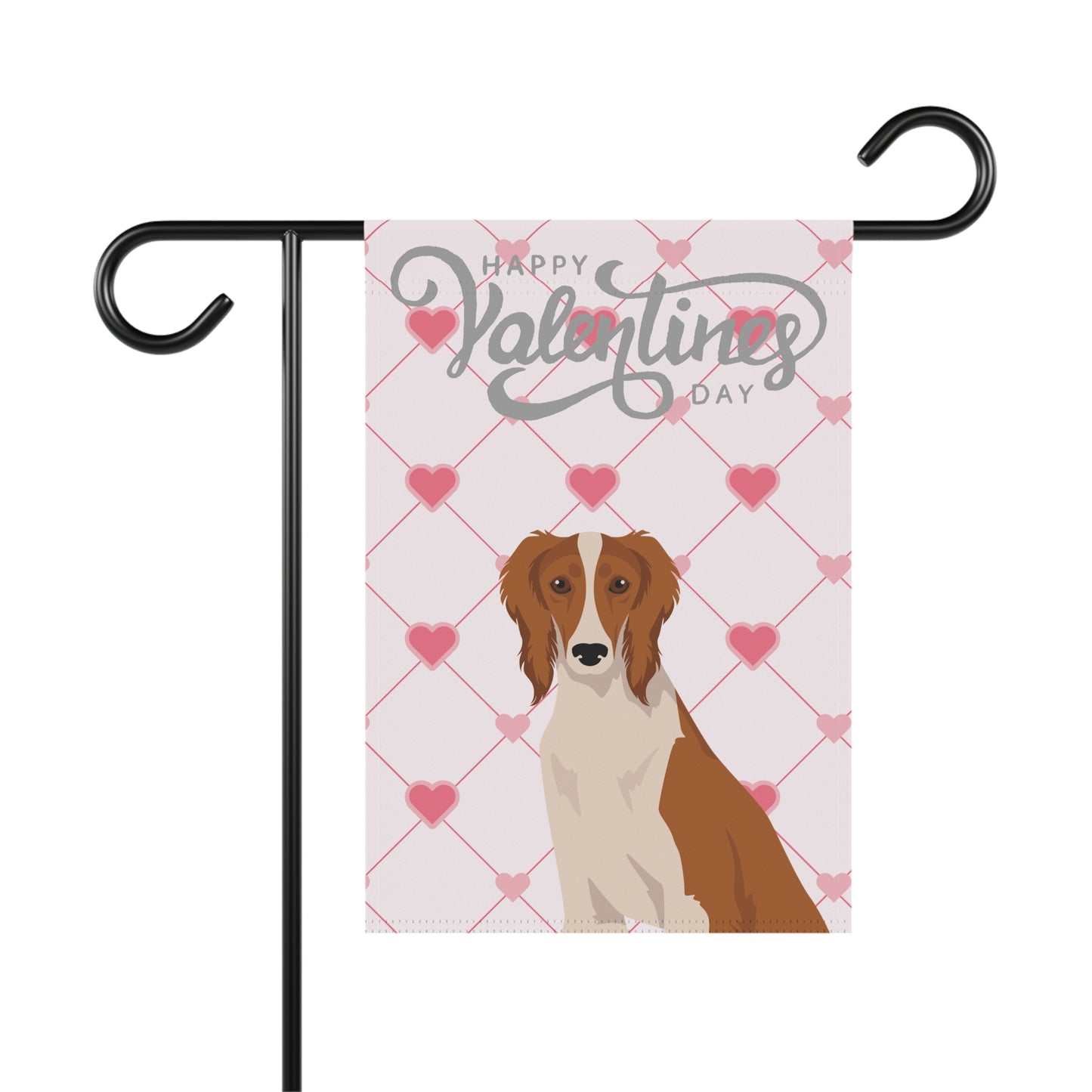 Saluki Dog Valentines Day Garden Flag