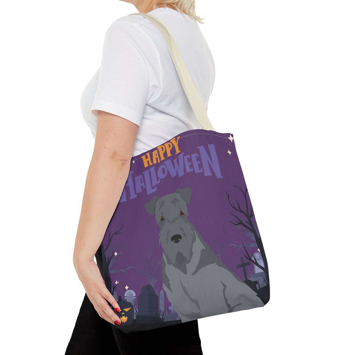 Kerry Blue Terrier Dog Happy Halloween Tote Bag 16x16