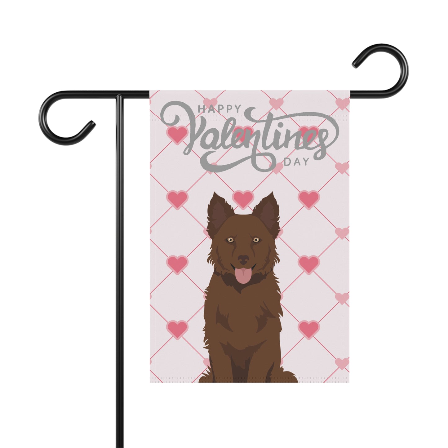 Mudi Dog Valentines Day Garden Flag