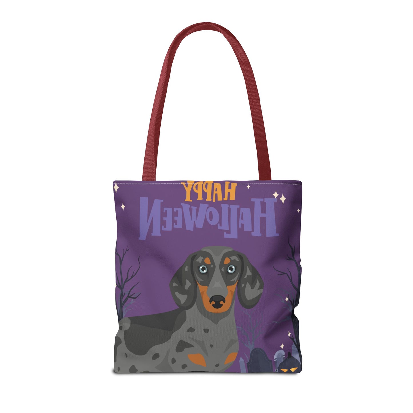 Dachshund Dog Happy Halloween Tote Bag 16x16