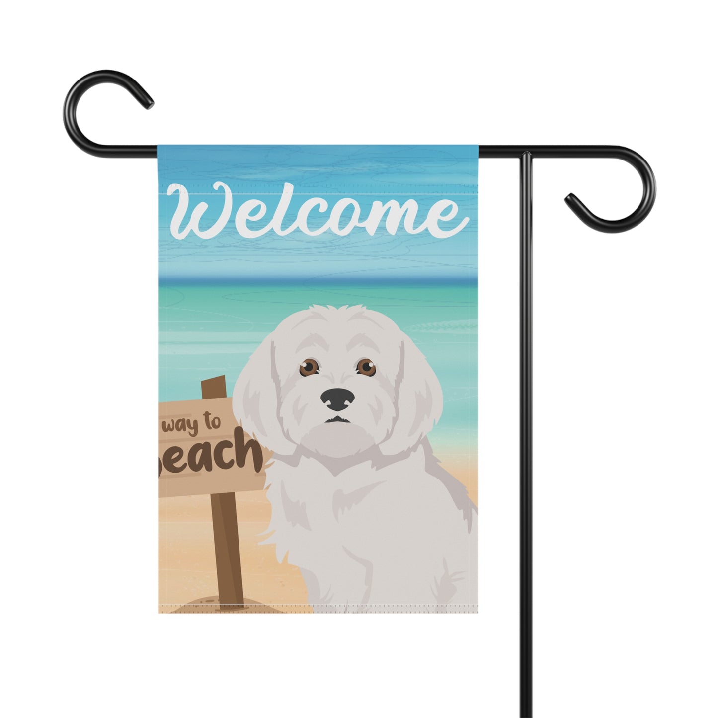 Maltese Dog Garden Flag