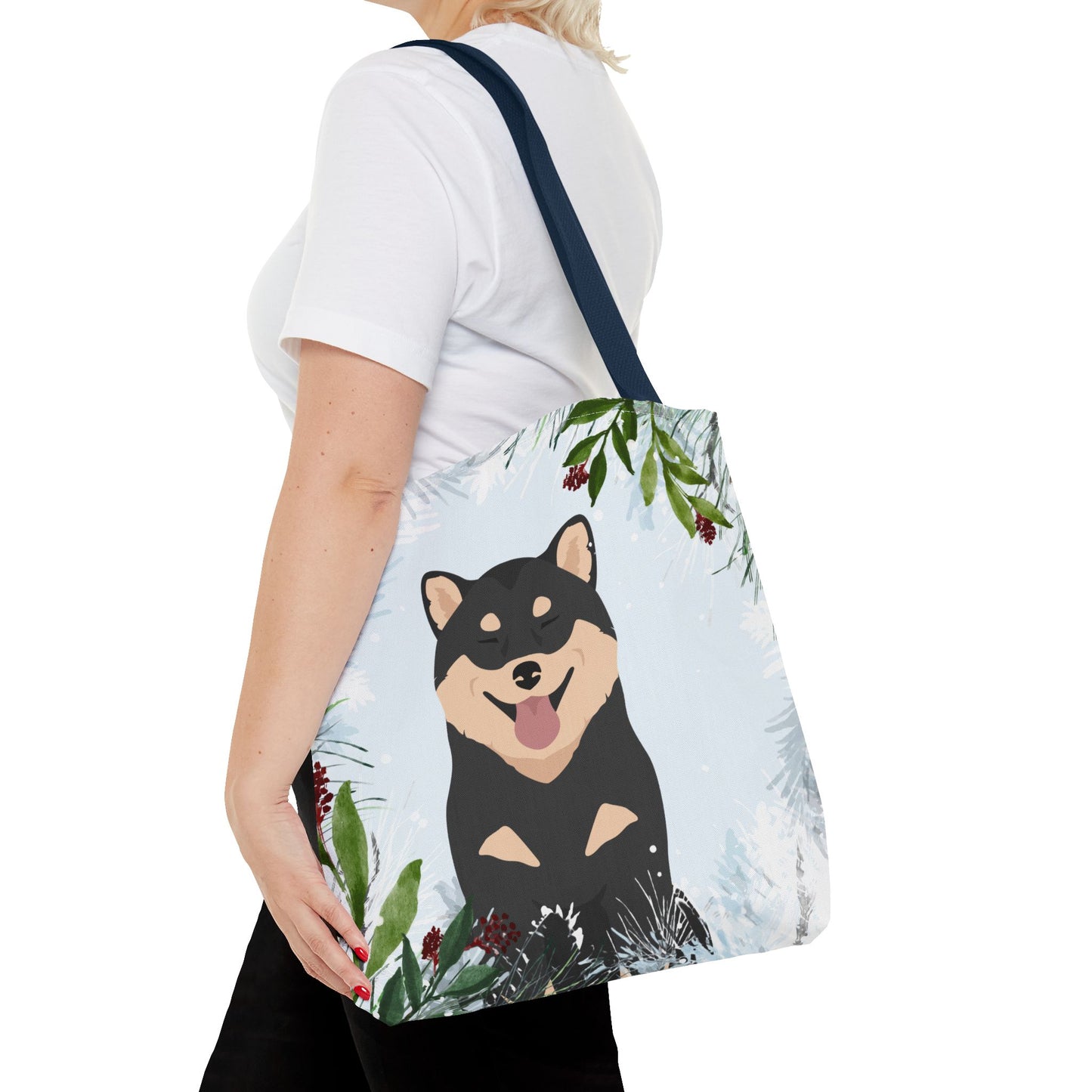 Shiba Inu Dog Christmas Holiday Tote Bag 16x16