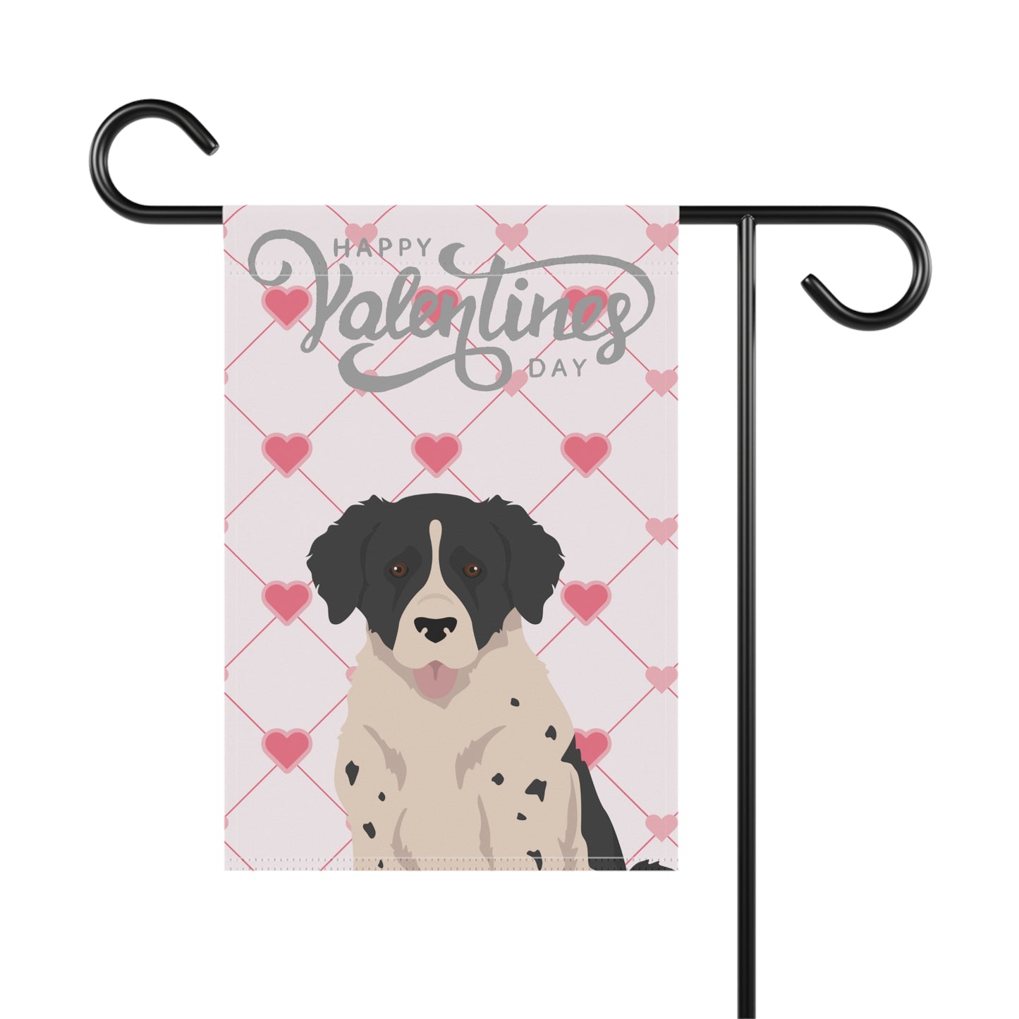 Wetterhoun Dog Valentines Day Garden Flag
