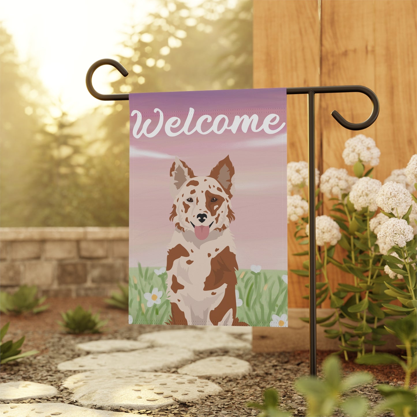 Mudi Dog Welcome Garden Flag