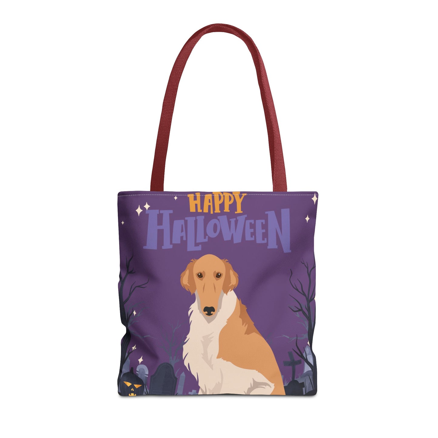Borzoi Dog Happy Halloween Tote Bag 16x16