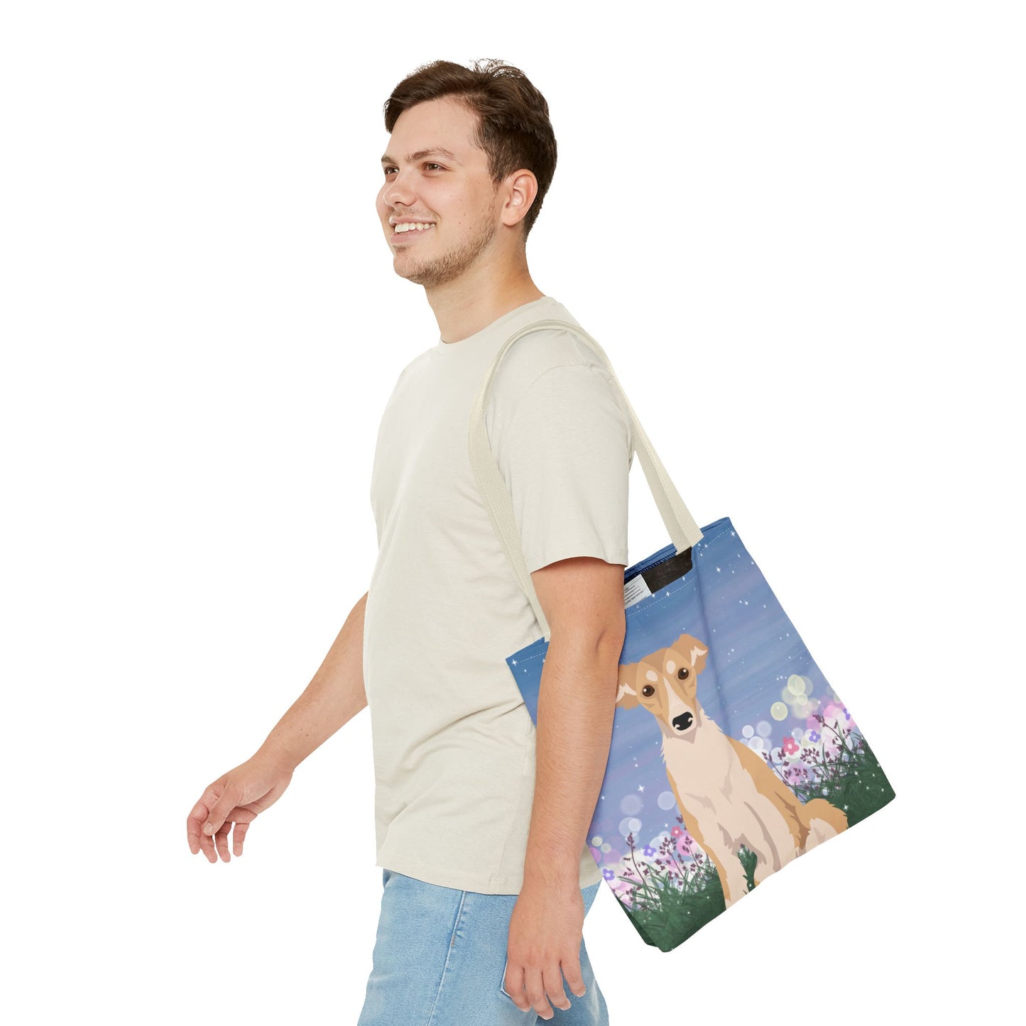Silken Windhound Dog Tote Bag 16x16