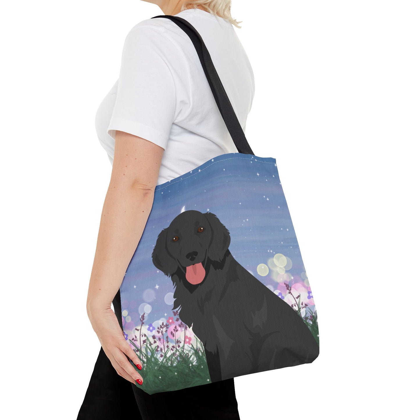 Flat-coated Retriever Dog Tote Bag 16x16