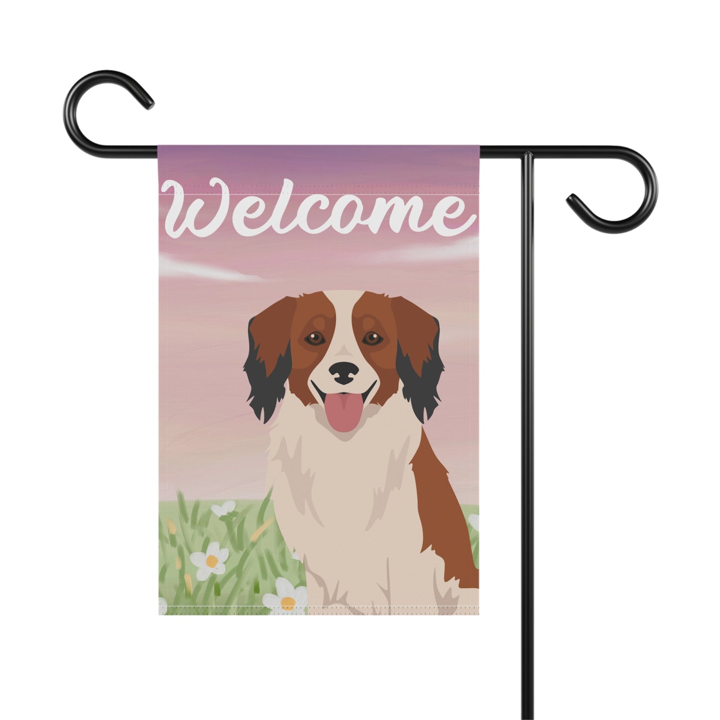 Kooikerhondje Dog Welcome Garden Flag