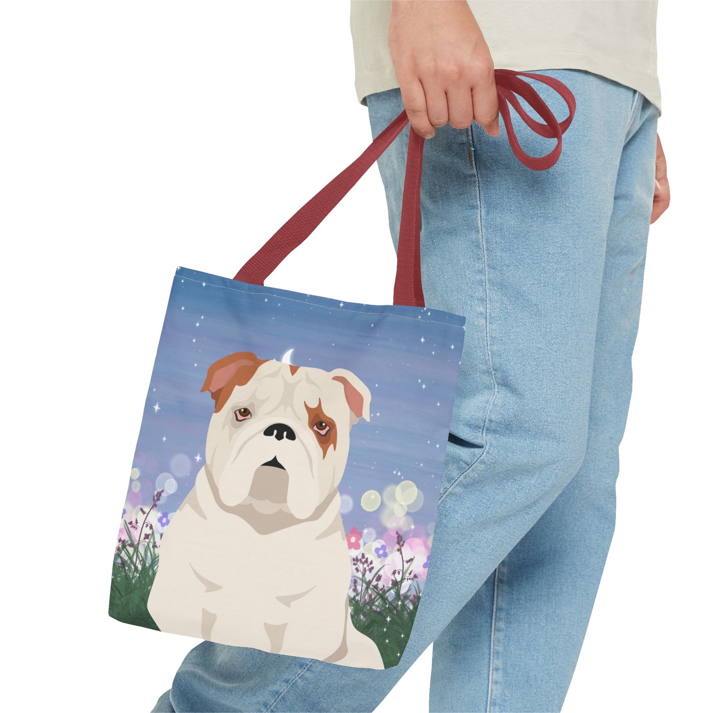 Bulldog Dog Tote Bag 13x13