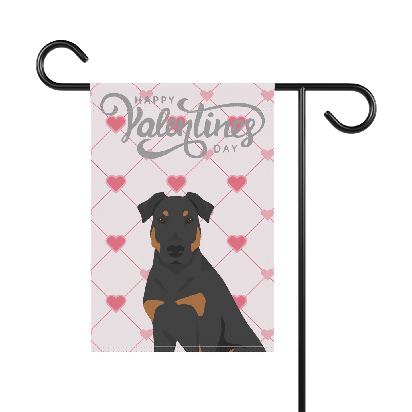 Beauceron Dog Valentines Day Garden Flag