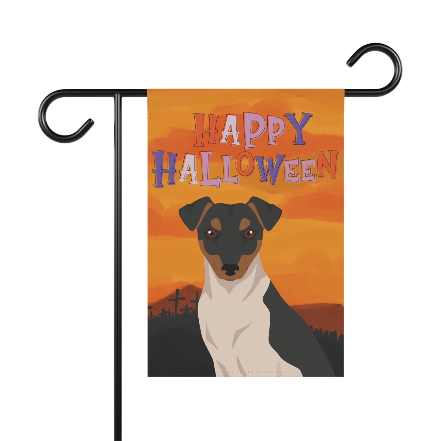 Brazilian Terrier Dog Halloween Garden Flag