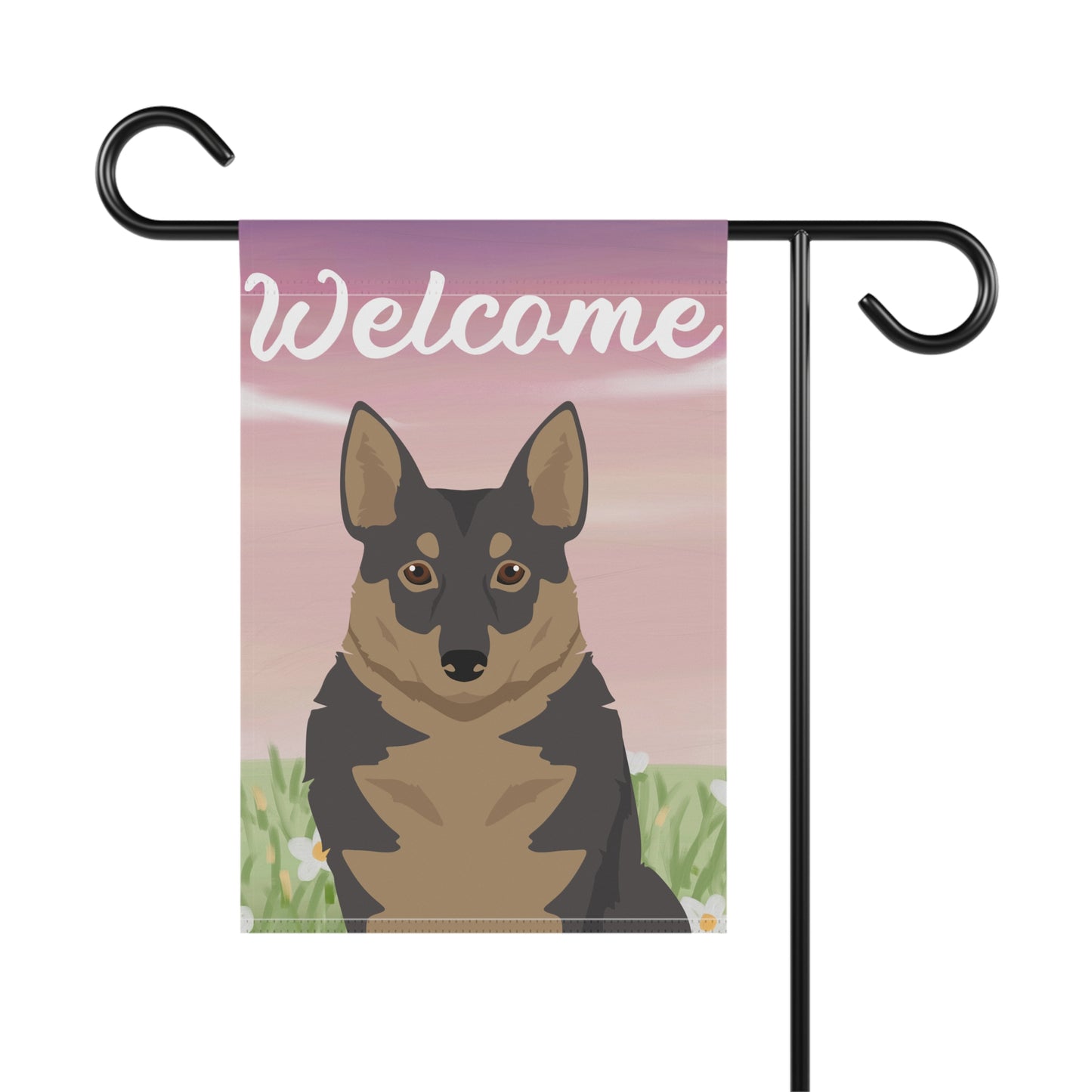 Swedish Vallhund Dog Welcome Garden Flag