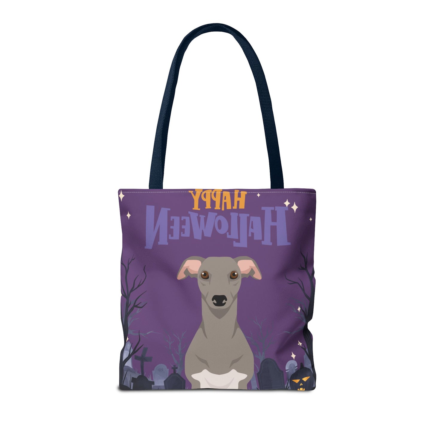 Whippet Dog Happy Halloween Tote Bag 16x16