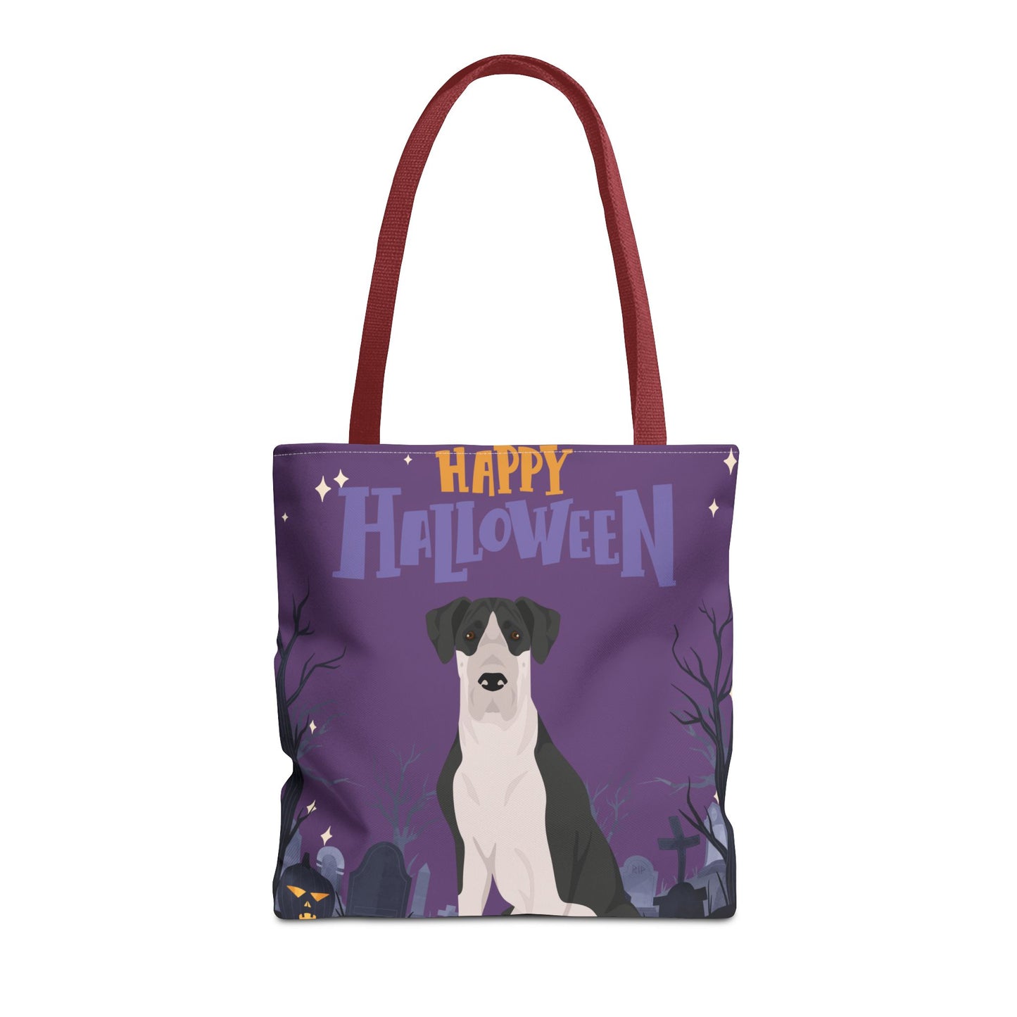 Great Dane Dog Happy Halloween Tote Bag 16x16