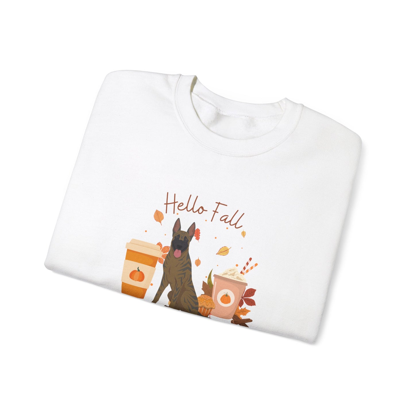 Dutch Shepherd Dog Fall Unisex Heavy Blend Crewneck Sweatshirt