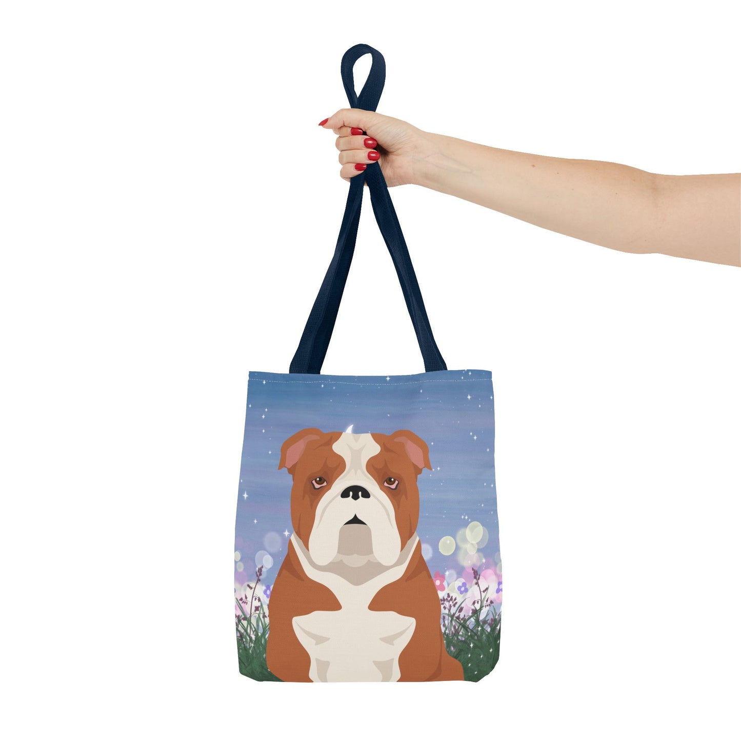 Bulldog Dog Tote Bag 13x13