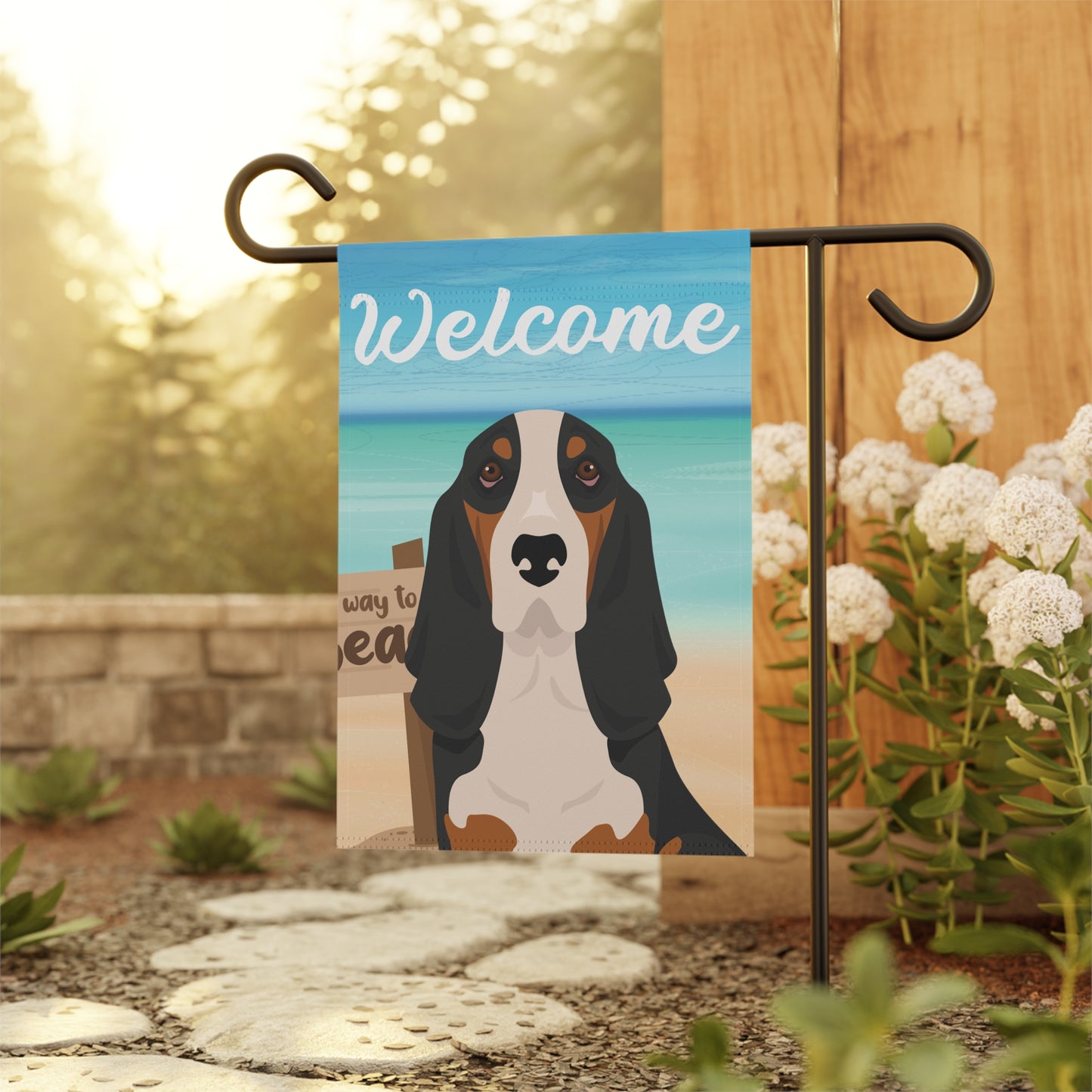 Basset Hound Dog Garden Flag