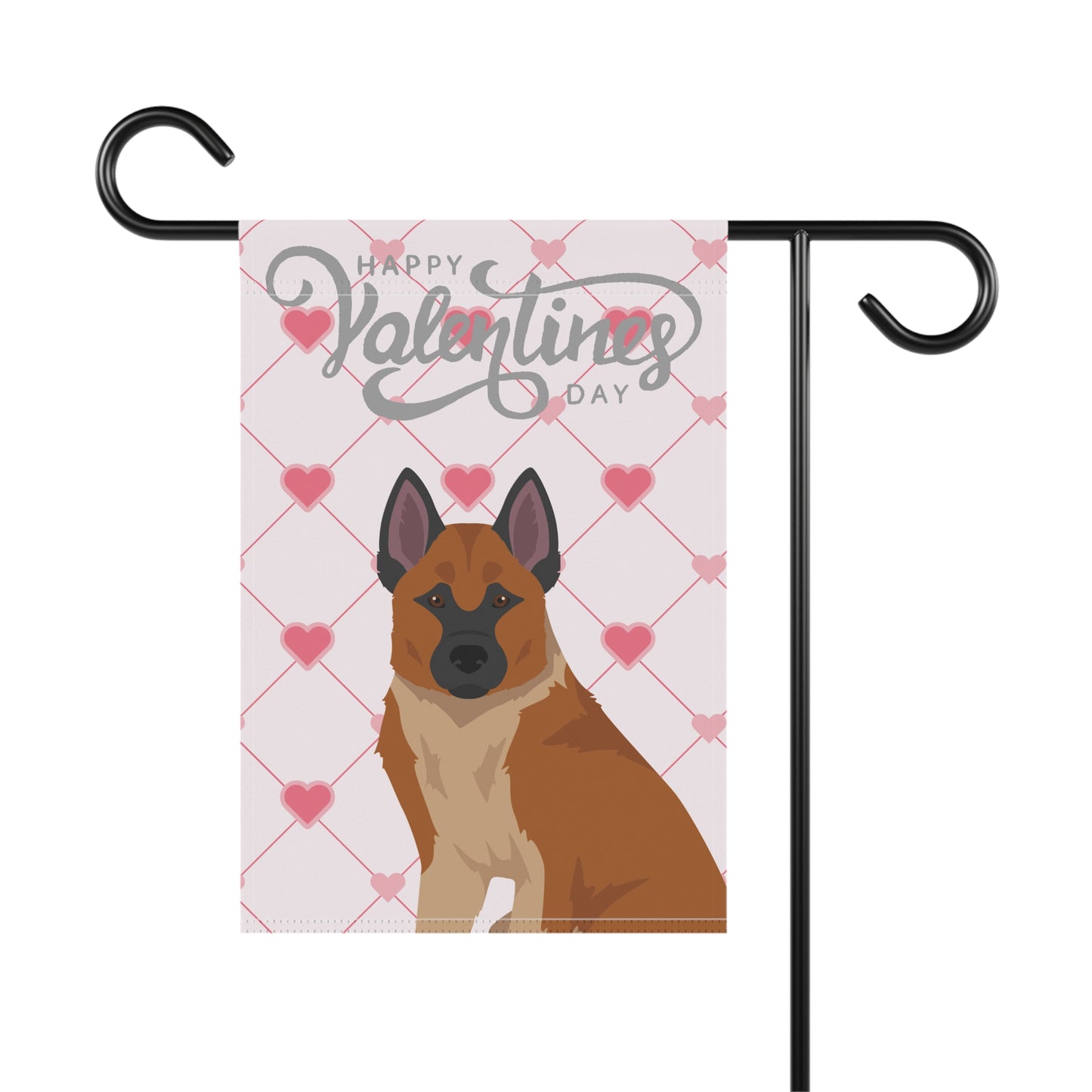 Hallefors Elkhound Dog Valentines Day Garden Flag