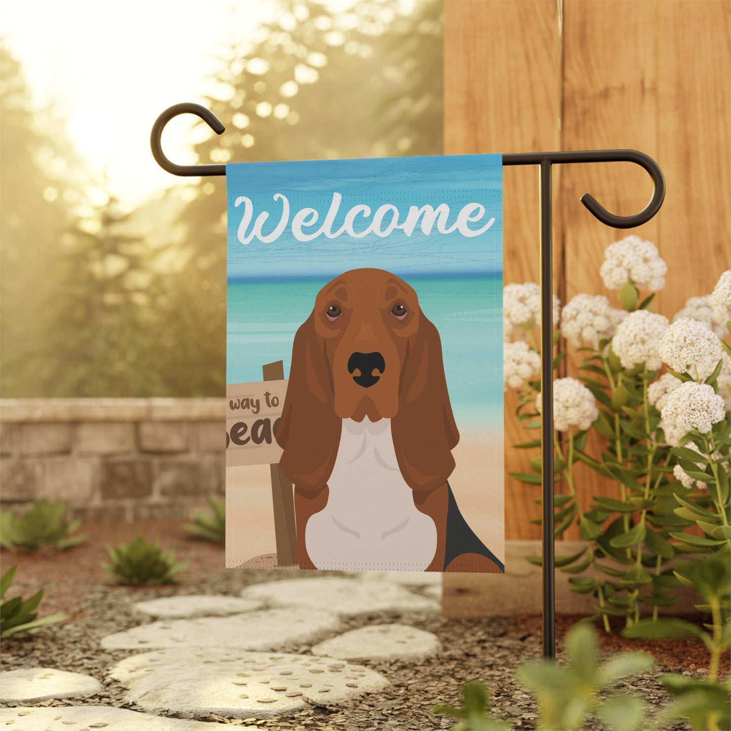 Basset Hound Dog Garden Flag